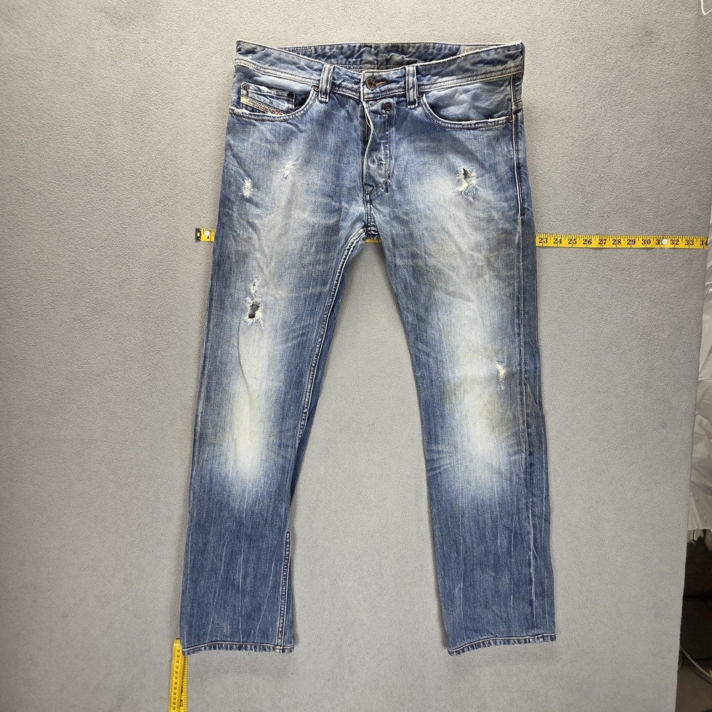 Diesel Jeans Mens 32x32 Blue Safado Regular Slim Straight Button Fly 008B9